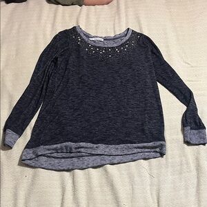 Maurices Charcoal Sweater with Sparkle Details
